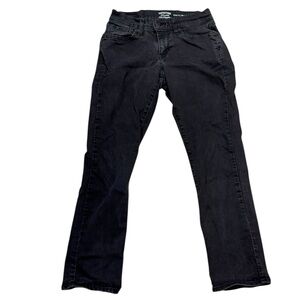 Signature by Levi Strauss Curvy Straight Jeans in Washed Black Size 6 Petite